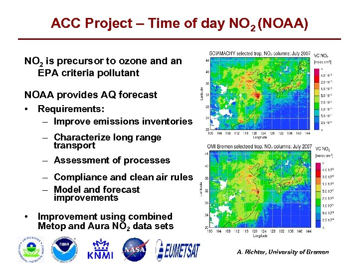 ACC Project – Time of day NO 2 (NOAA) NO 2 is precursor to