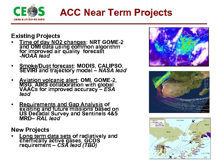 ACC Near Term Projects Existing Projects • Time of day NO 2 changes: NRT
