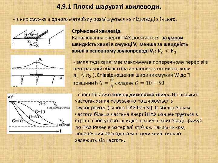 4. 9. 1 Плоскі шаруваті хвилеводи. - в них смужка з одного матеріалу розміщується