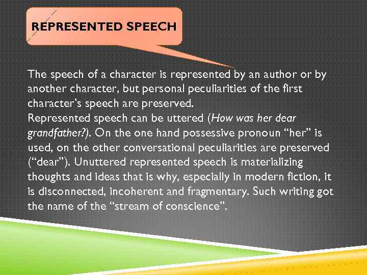 represented speech