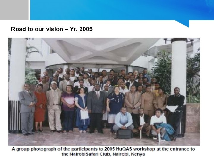 Road to our vision – Yr. 2005 