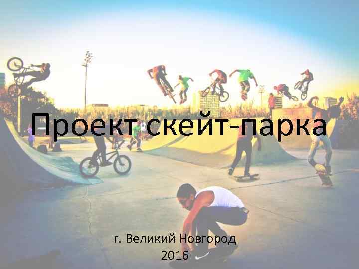  Проект скейт-парка г. Великий Новгород 2016 