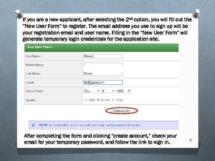 If you are a new applicant, after selecting the 2 nd option, you will