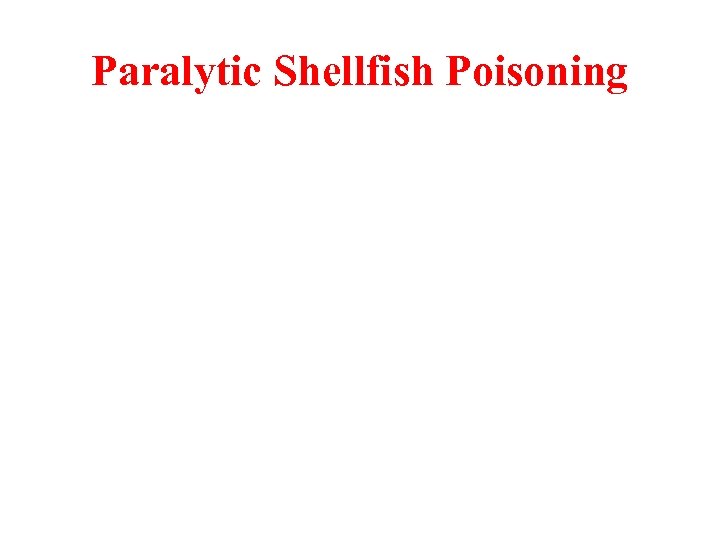 Paralytic Shellfish Poisoning 