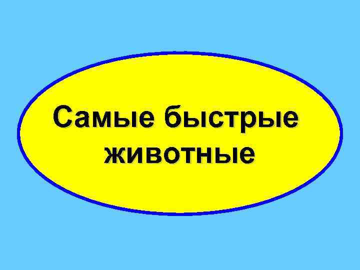 Самые быстрые животные 