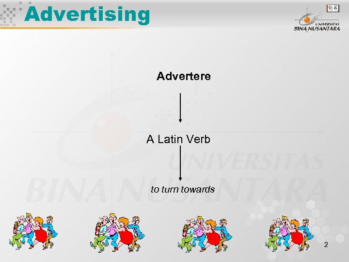Advertising Advertere A Latin Verb to turn towards 2 