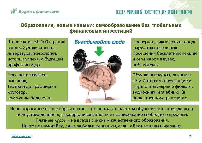 Образование, новые навыки: самообразование без глобальных финансовых инвестиций Чтение книг: 50 -100 страниц в