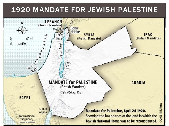 1920 MANDATE FOR JEWISH PALESTINE 