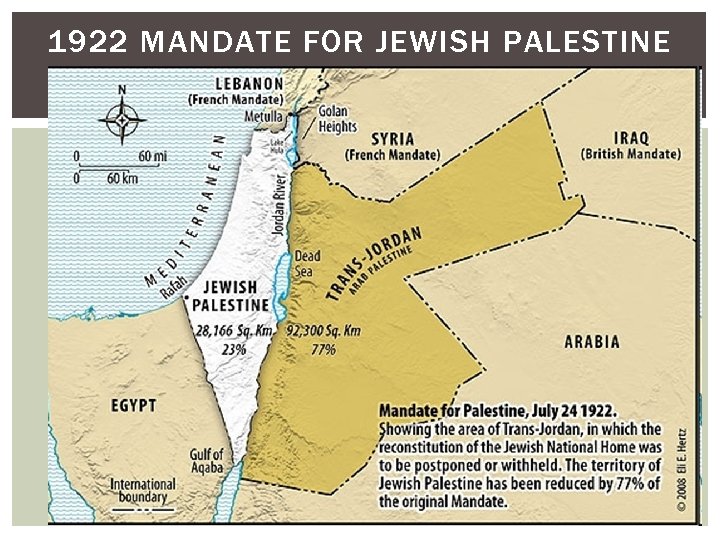 1922 MANDATE FOR JEWISH PALESTINE 