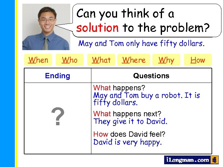 Now, is the problem in Can you think an What think ofof aending for