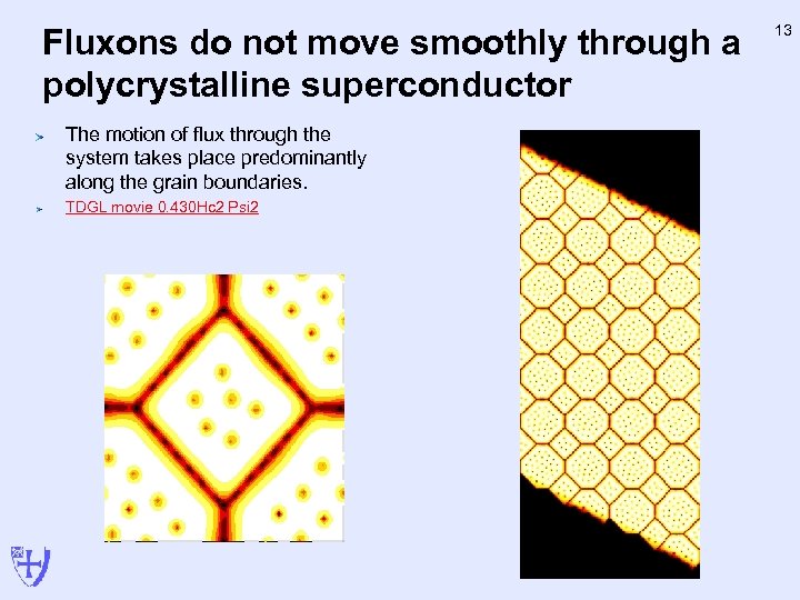 Fluxons do not move smoothly through a polycrystalline superconductor The motion of flux through