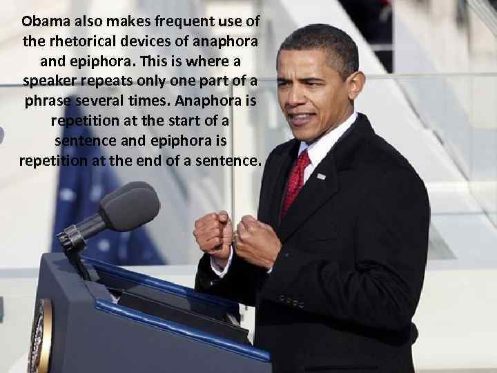 rhetorical devices obama speech