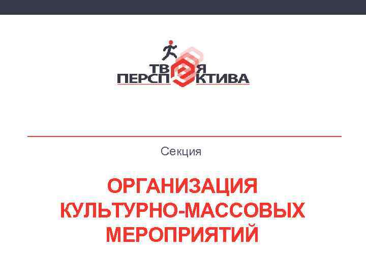 Секция ОРГАНИЗАЦИЯ КУЛЬТУРНО-МАССОВЫХ МЕРОПРИЯТИЙ 