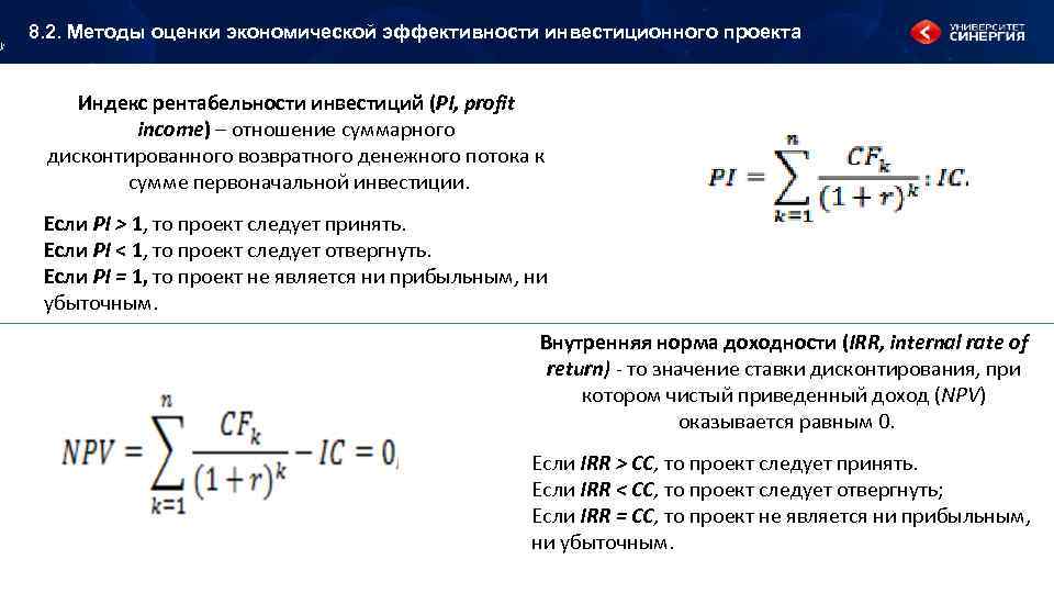 Когда проект прибыльный