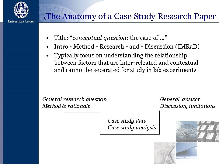 The Anatomy of a Case Study Research Paper ( • Title: “conceptual question: the