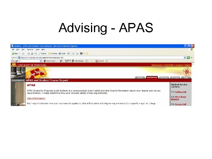 Advising - APAS 