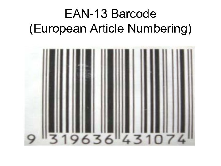 EAN-13 Barcode (European Article Numbering) 