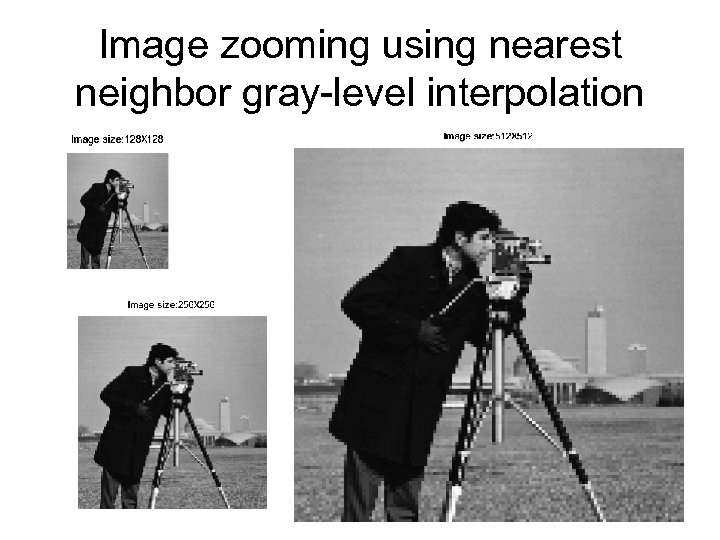 Image zooming using nearest neighbor gray-level interpolation 