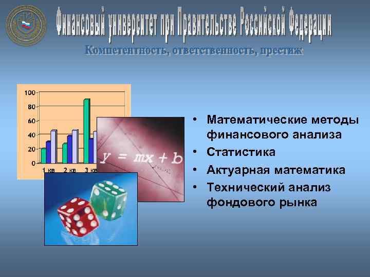  • Математические методы финансового анализа • Статистика • Актуарная математика • Технический анализ