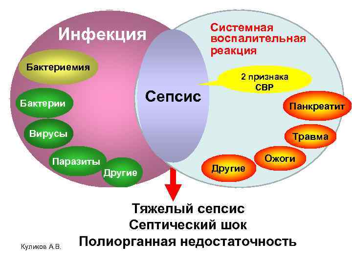 Инфекция Системная воспалительная реакция Бактериемия Сепсис Сепсис 2 признака СВР Бактерии Панкреатит Вирусы Травма
