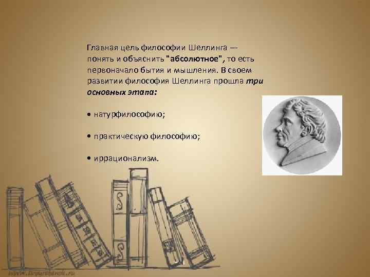 Главная цель философии Шеллинга — понять и объяснить 