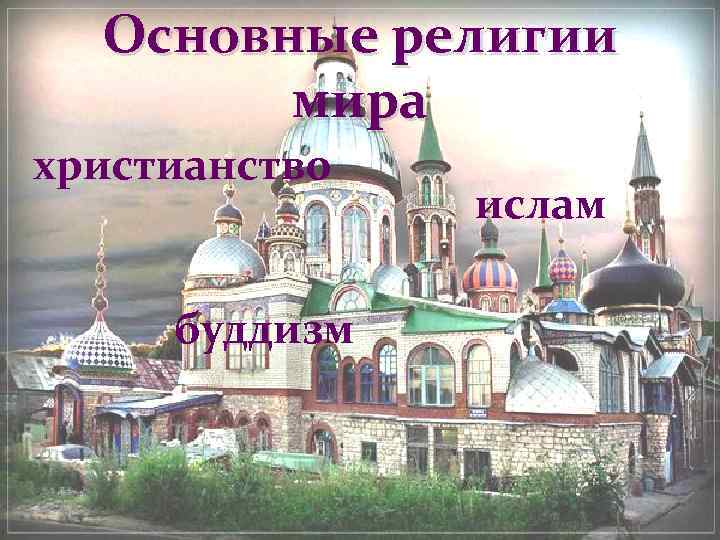 Основные религии мира христианство буддизм ислам 