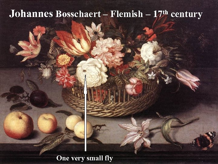 Johannes Bosschaert – Flemish – 17 th century One very small fly 