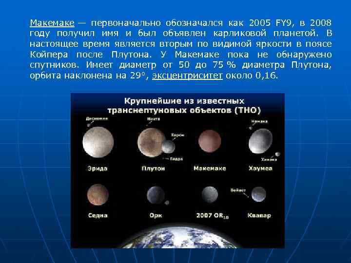 Карликовая планета макемаке презентация