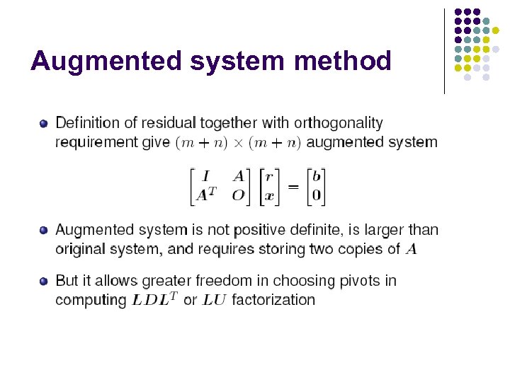 Augmented system method 