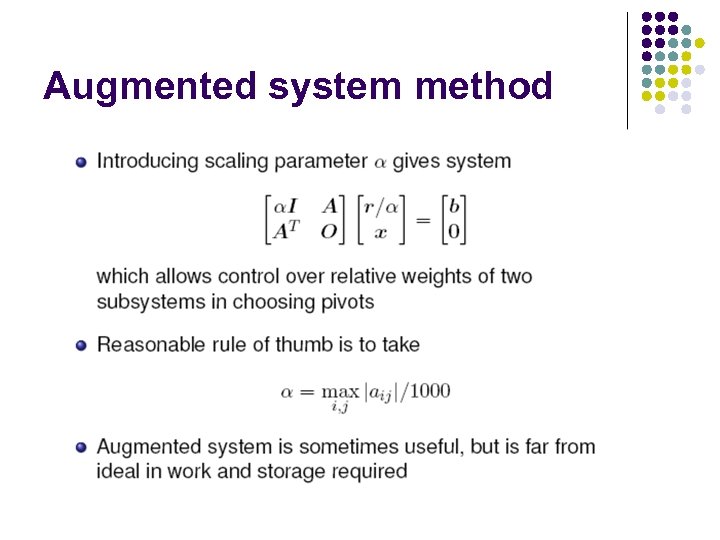 Augmented system method 