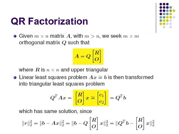 QR Factorization 