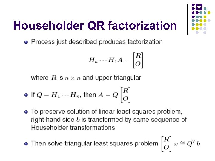 Householder QR factorization 