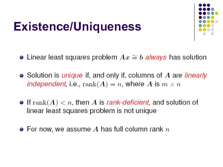 Existence/Uniqueness 