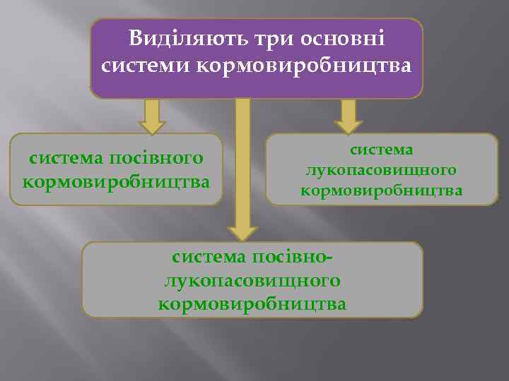 Виділяють три основні системи кормовиробництва система посівного кормовиробництва система лукопасовищного кормовиробництва система посівнолукопасовищного кормовиробництва