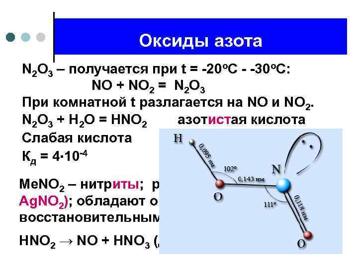 Оксиды азота буквами