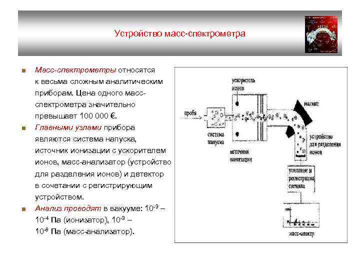 Вес устройства. Основы устройства масс-спектрометров. Детектирующие устройства в масс спектрометрах. Масс спектрометрический метод анализа приборы. Блок управления масс-спектрометром.