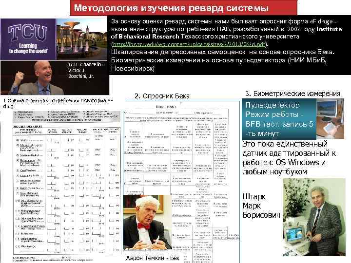 Методология изучения ревард системы За основу оценки ревард системы нами был взят опросник форма