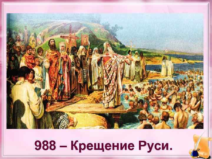 988 – Крещение Руси. 