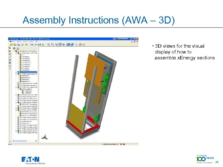 Assembly Instructions (AWA – 3 D) • 3 D views for the visual display