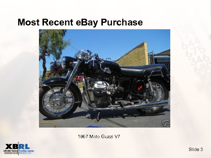 Most Recent e. Bay Purchase 1967 Moto Guzzi V 7 Slide 3 