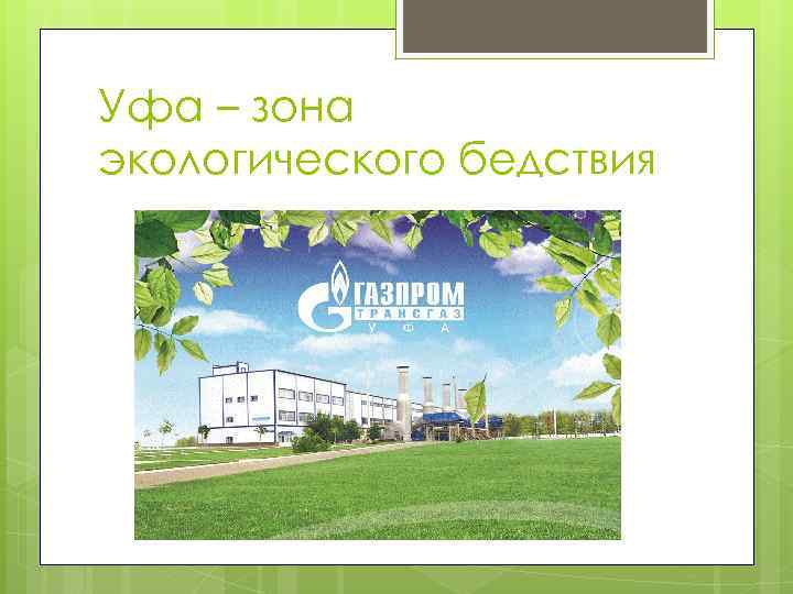 Уфа – зона экологического бедствия 