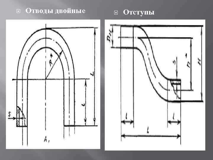  Отводы двойные Отступы 