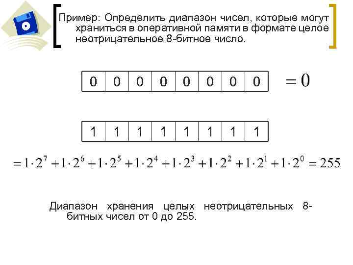 Наименьшее неотрицательное целое число. Целые неотрицательные числа примеры. Диапазон целых чисел. Числа в оперативной памяти представляются. Как определить диапазон чисел.