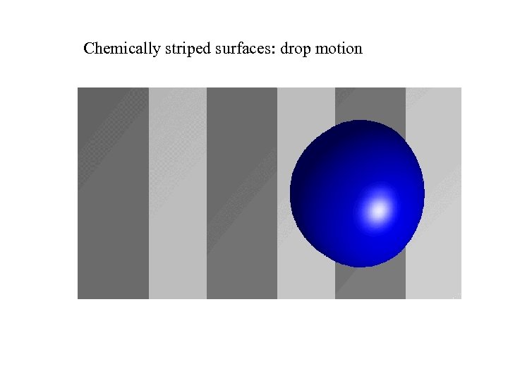 Chemically striped surfaces: drop motion 