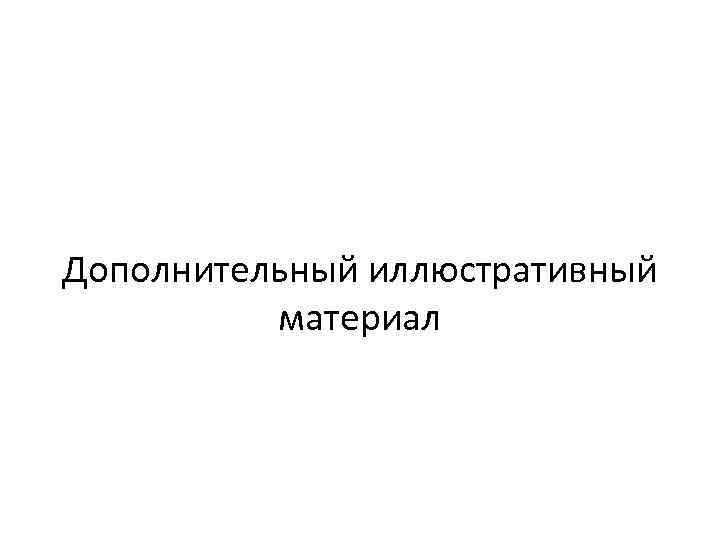Дополнительный иллюстративный материал 
