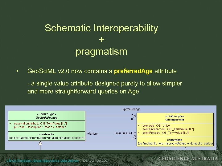 Schematic Interoperability + pragmatism • Geo. Sci. ML v 2. 0 now contains a