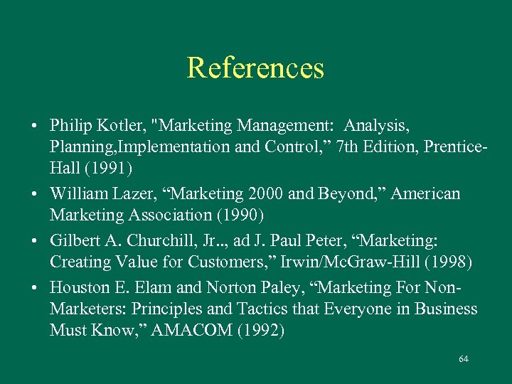 References • Philip Kotler, 