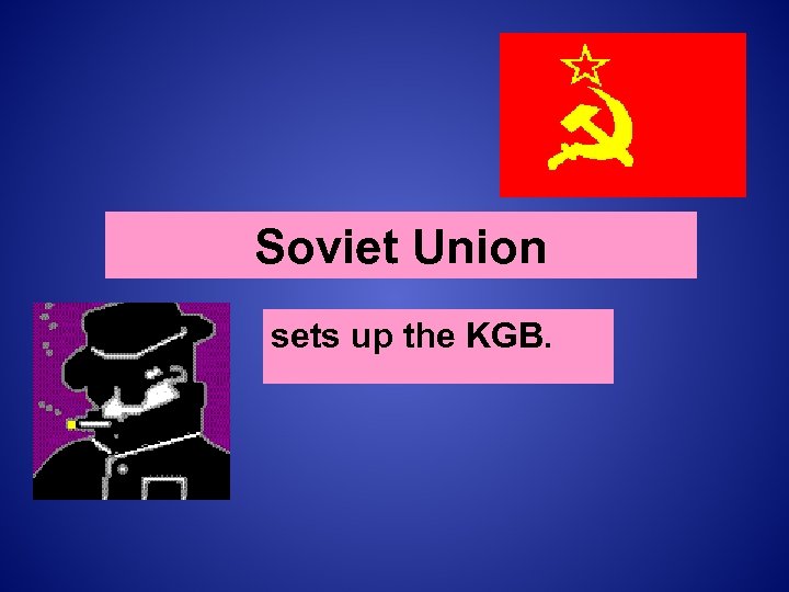 Soviet Union sets up the KGB. 