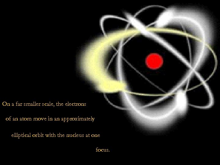 On a far smaller scale, the electrons of an atom move in an approximately