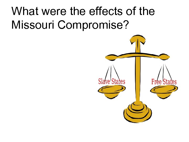 What were the effects of the Missouri Compromise? 